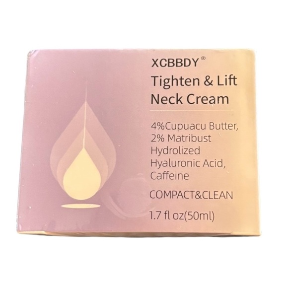 XCBBDY Tighten & Lift Neck Cream 1.7 Oz Hyaluronic Acid Caffeine Cupuacu Butter - Picture 1 of 4